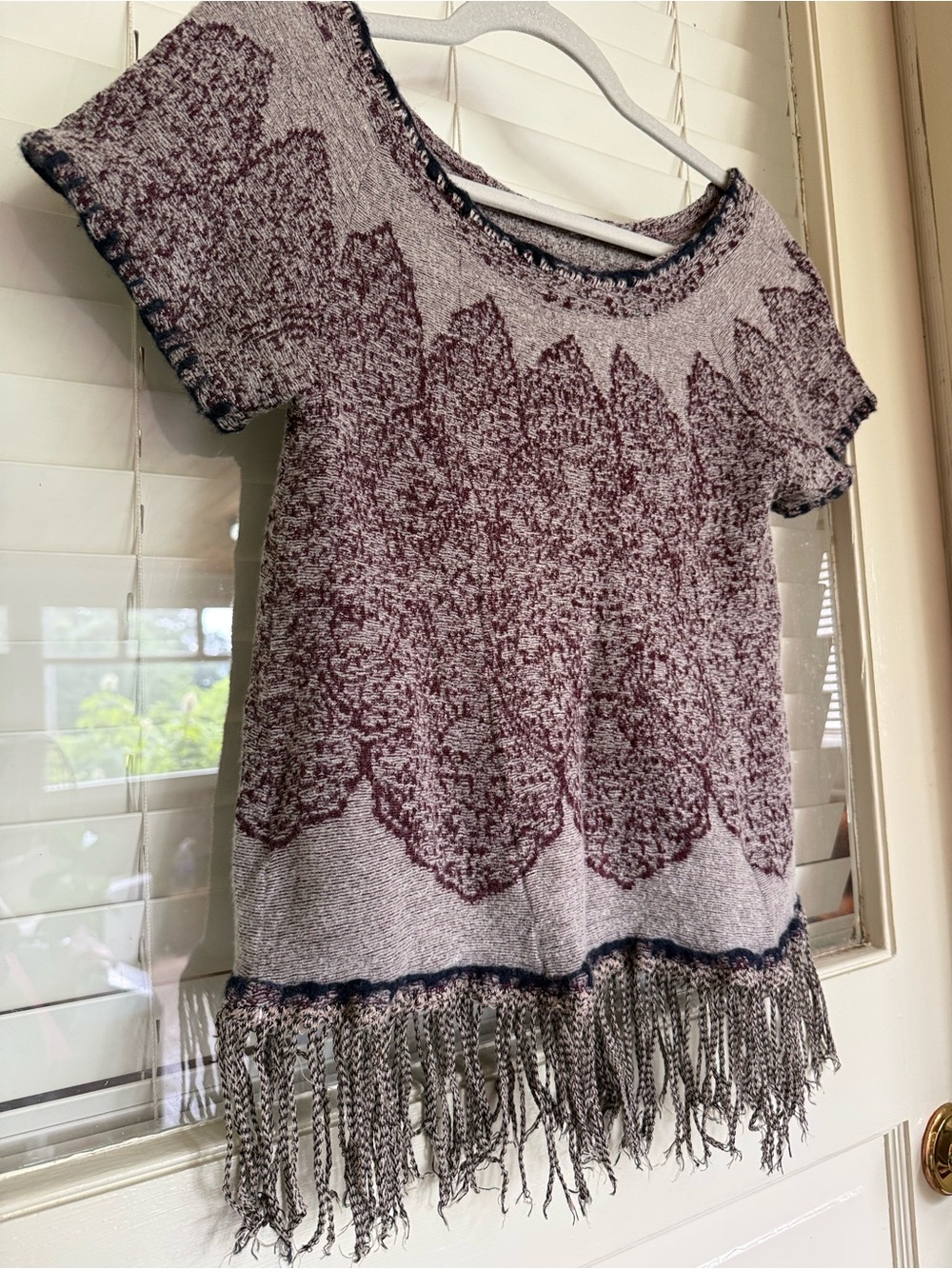 Free People Kilm Fringe Sweater XS
